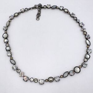 Signed Sorrelli Austrian Rhinestones & White Cabochons Necklace